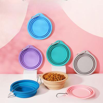 New Silicone Pet Folding Bowl Pet Portable Bowl Pet Bowl Outing Pet Portable Food Bowl