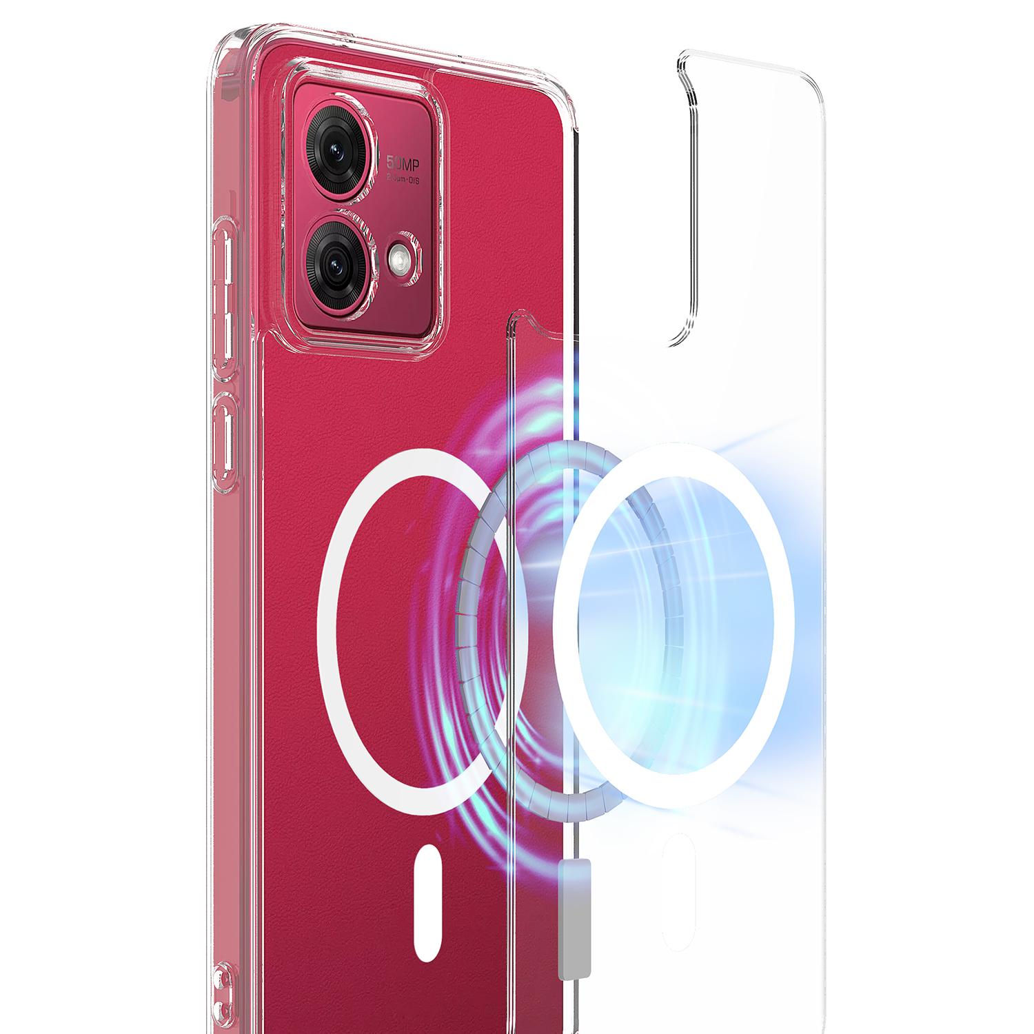 

For Motorola Moto G84 5G Clear Phone Case Compatible with MagSafe TPU+Acrylic Back Cover Clear