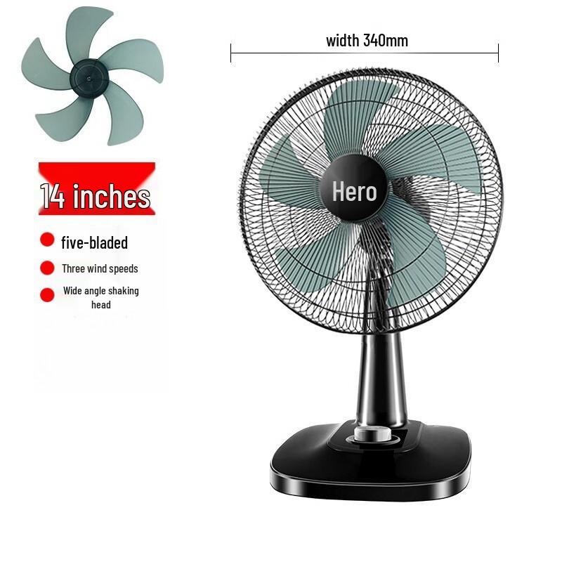 Silent 16-Inch Oscillating Desktop & Floor Fan for Dorm/Home