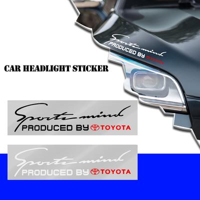 1Pcs Car Front Head Light Eyebrow 3D Sticker Decorator Sport Design For TRD Century Auris FCV Mirai Premio Yaris Camry