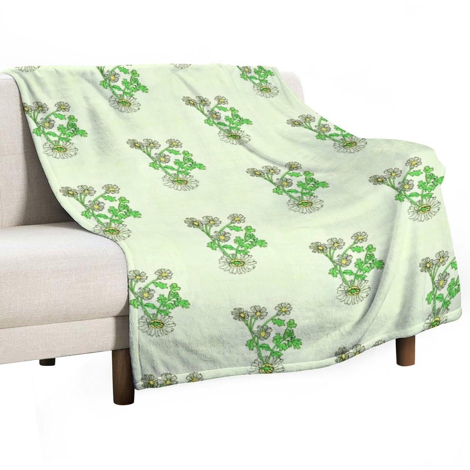 

Green Capsid Bug on Chamomile Throw Blanket Multi-Purpose Luxury Brand For Baby Sleeping Bag Blankets 30x40in