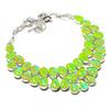 Green Australian Triplet Opal Necklace 18" Adjustable Chain Pear Gemstone Gifts