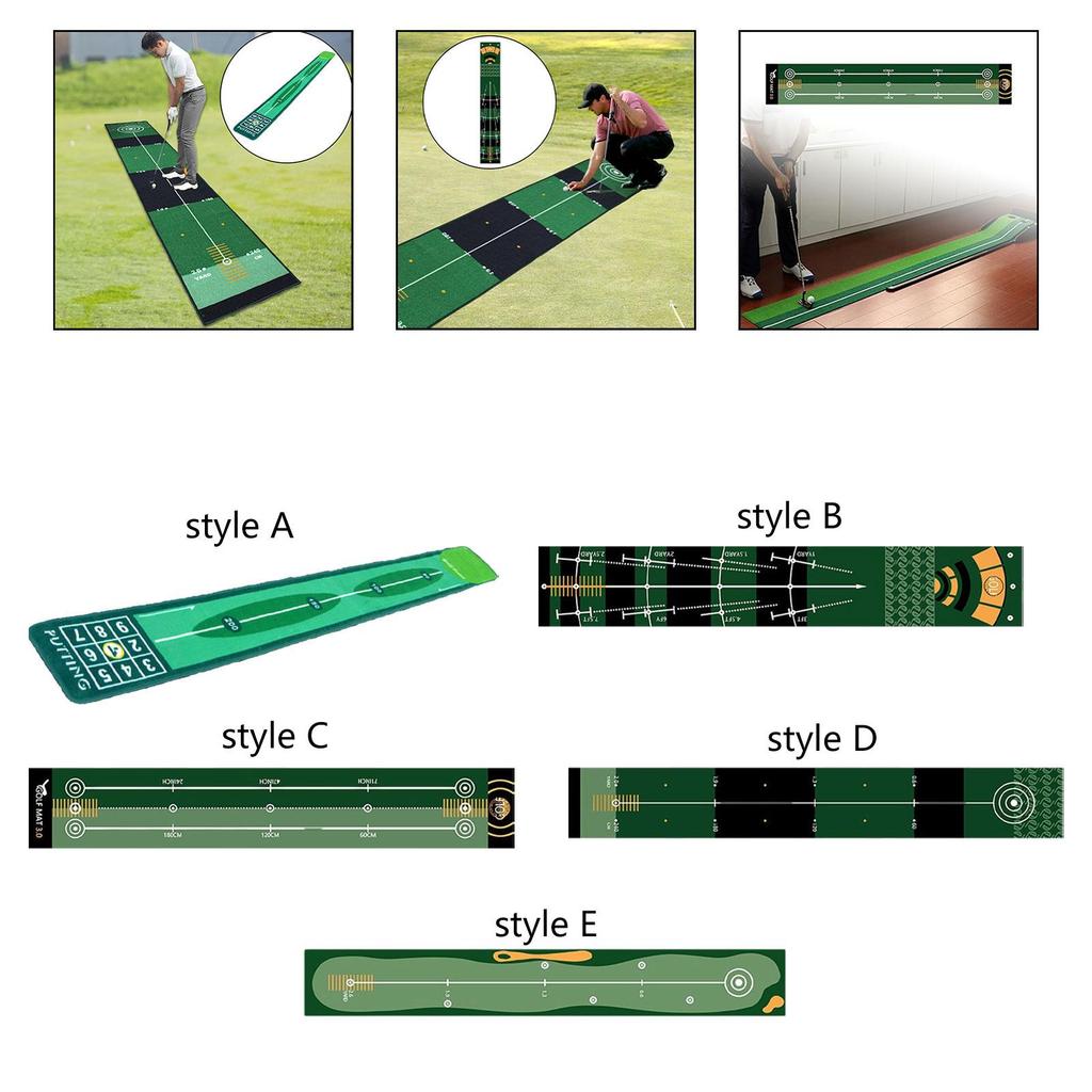 Golf Putting Mat Portable Putter Trainer for Backyard Lawn Indoor Outdoor