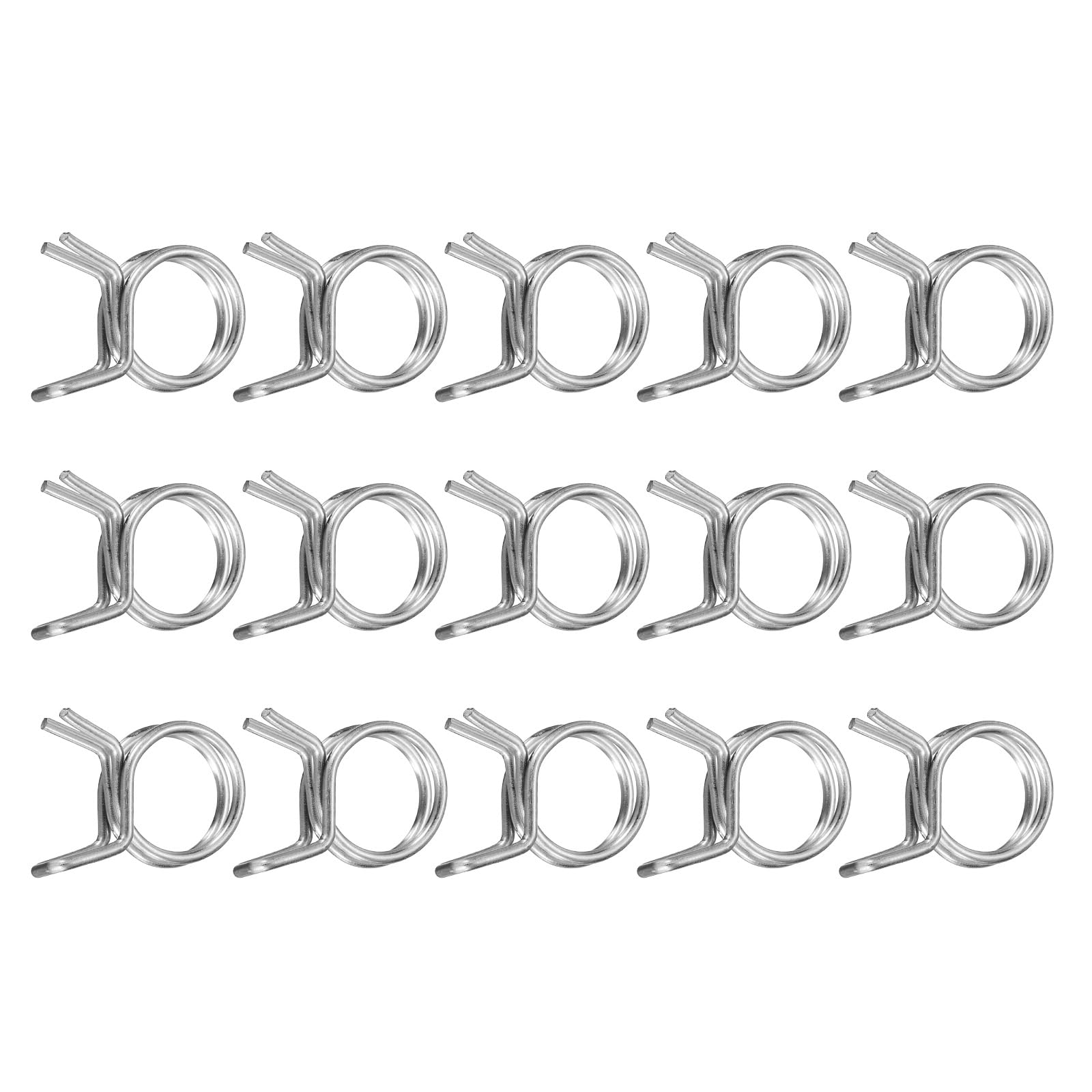 

uxcell 15 Pcs Hose Clips, Inner Diameter 0.5 inch (12 mm), Universal Spring Hose 12mm