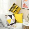 Nordic Sofa Pillow Case Peach Skin Short Plush Geometric Simple Cartoon Pillow Case Bay Window Cushion Soft