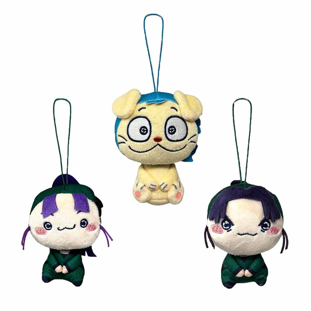 Nintama Rantaro Mochipiko Mascot First Edition Plush Toy Official Merchandise Approx. 10cm (Shioe Bunjiro & Tachibana Senzo & Hemhem)