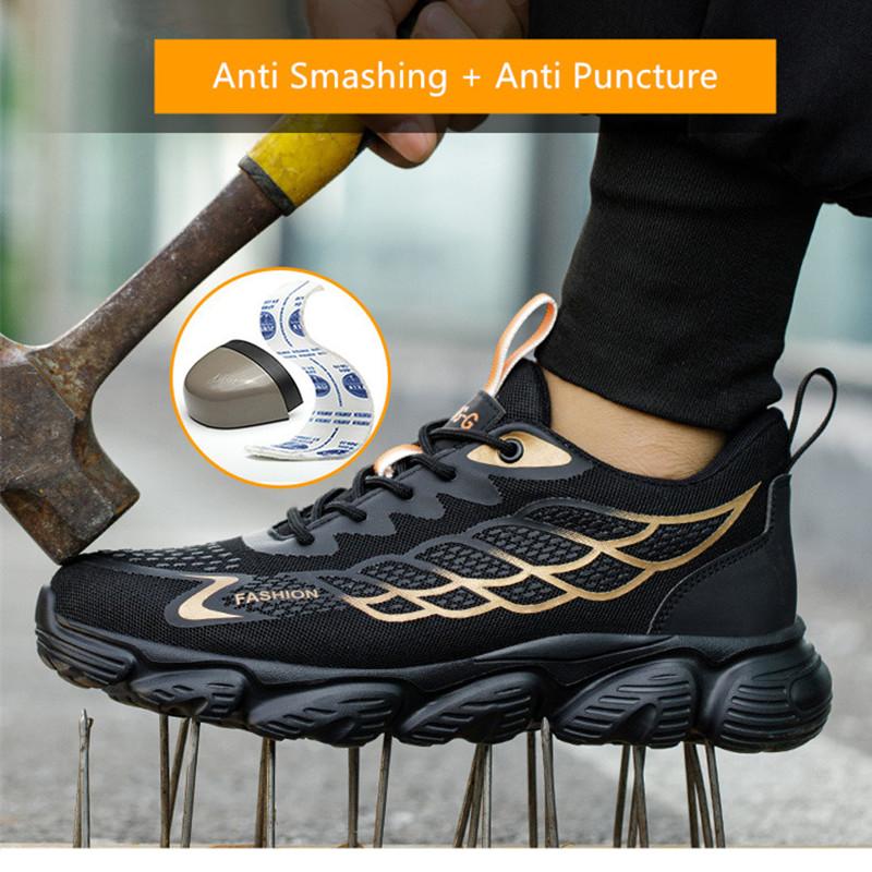 Lightweight Safety Work Shoes Labor Protection Shoes Puncture Proof Work Shoes with Steel Nose Men Working Shoes with Protection