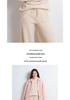 Women's 100% Pure Wool Two-Piece Set: High Neck Sweater & Wide-Leg Knit Pants for Autumn