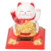 Lucky Cat Decoration Solar Power Arm Waving Fortune Cat Decorative Wealth Welcoming Cat Ornament