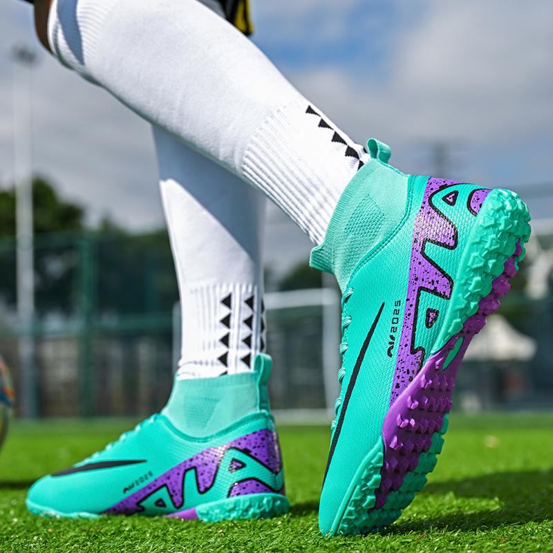 Herren Fußballschuhe Rutschfest Gesellschaft Fußballstiefel Neue TF/FG Rasen Lange Stollen Original Sneaker Sport Ultraleicht Fußballschuhe