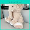 Soft Plush Elephant Pillow Comfort Toy For Kids Adorable Gray And Khaki Cuddly Design