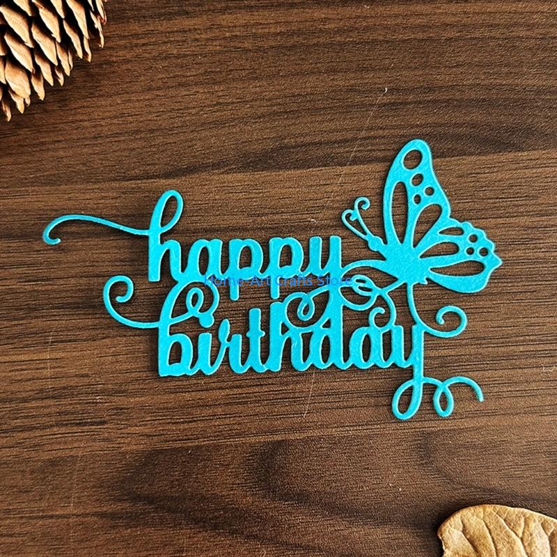 Y3NA Happy Birthday Embossing Die Cut Carbon Steel Cutting Dies for Scrapbooking CN