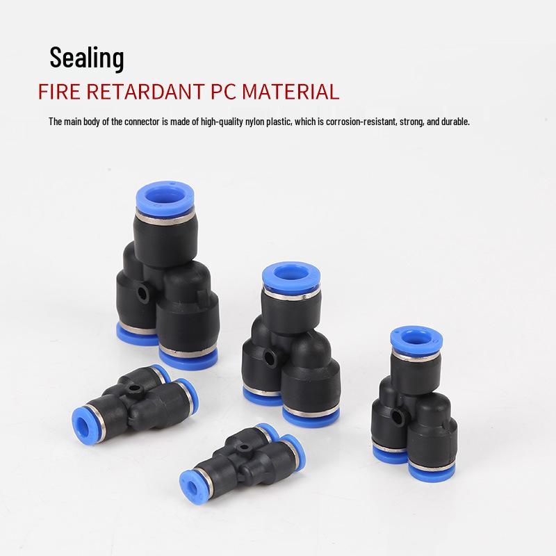 Pneumatic Reducing Y-Type Quick-Insert Plastic Air Hose Connector (PY-4-16)