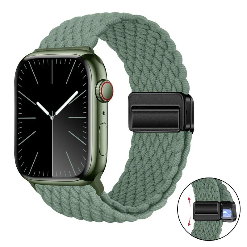 Nylon Bracelet for Apple Watch Band 10 9 8 7 46mm 42mm 45mm 41mm Ultra 2 49mm Strap for iWatch Series 6 5 4 3 SE 44mm 40mm Strap