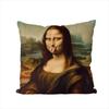 MMona Lisa Pillow Case For Car Sofa Decorative Home Doublesided Print Plush Square Throw Pillow Cushion Cover