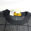 Fendi Zucca General Pattern Knit Apparel Tops Long Sleeve Sweater Wool Gray