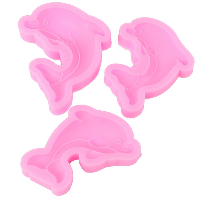 Dolphins Whale Shape 3D Silicone Cake Soap Candle Molds Kitchen Baking Fondant