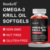 Omega-3 Krillöl Doppelstärke Nahrungsergänzungsmittel, 120 Weichkapseln pro Flasche