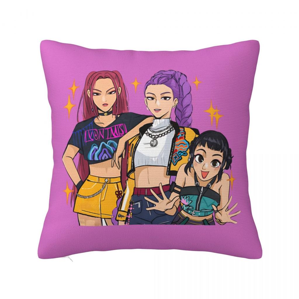 Jinu Kpop Dämonenjäger Vintage 90er Jahre Stil Wurfkissenbezug Polyester Wurfkissen Neuartiger Kissenbezug