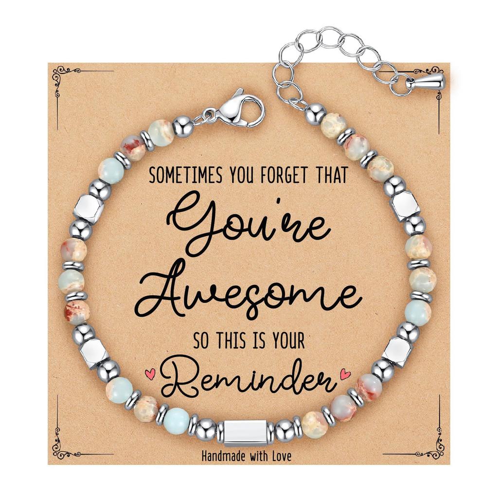 JYL TS Bracelet Letter Heart  Set Stackable Friendship & Personalized Luck