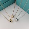 V Gold Shangmei Honeycomb Necklace Women's Light Luxury Design Rhombus Lattice Diamond Honeycomb Pendant Clavicle Chain
