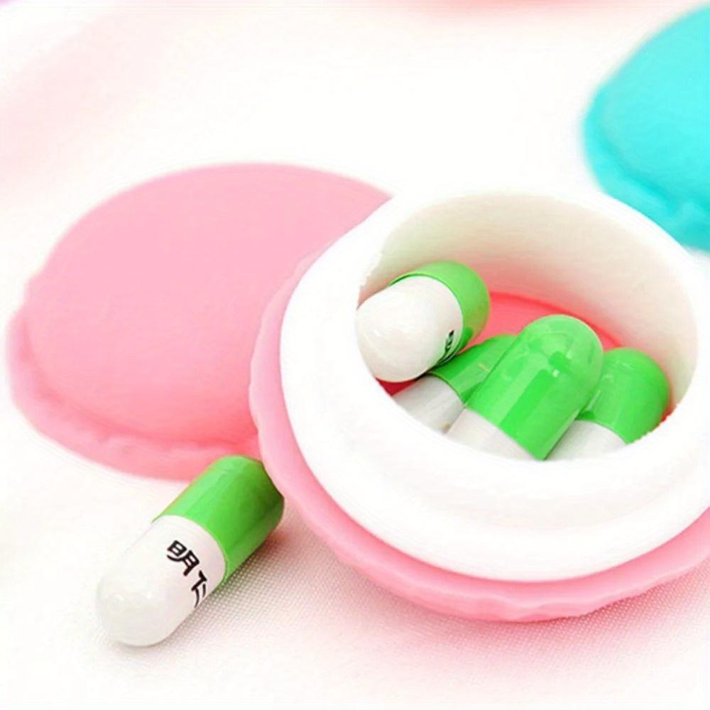 6 Random Colors Macaron Storage Box Candy Organizer for Eraser Gift Stationery Office School Supplies Mini Jewelry Box Portable Sundries Storage Box