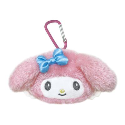 K Company My Melody Kuromi (Angel Series) Face Mini Pouch, My Melody, Pink, MK-FMP-MMP, H7 X W14.8 X D3.5cm