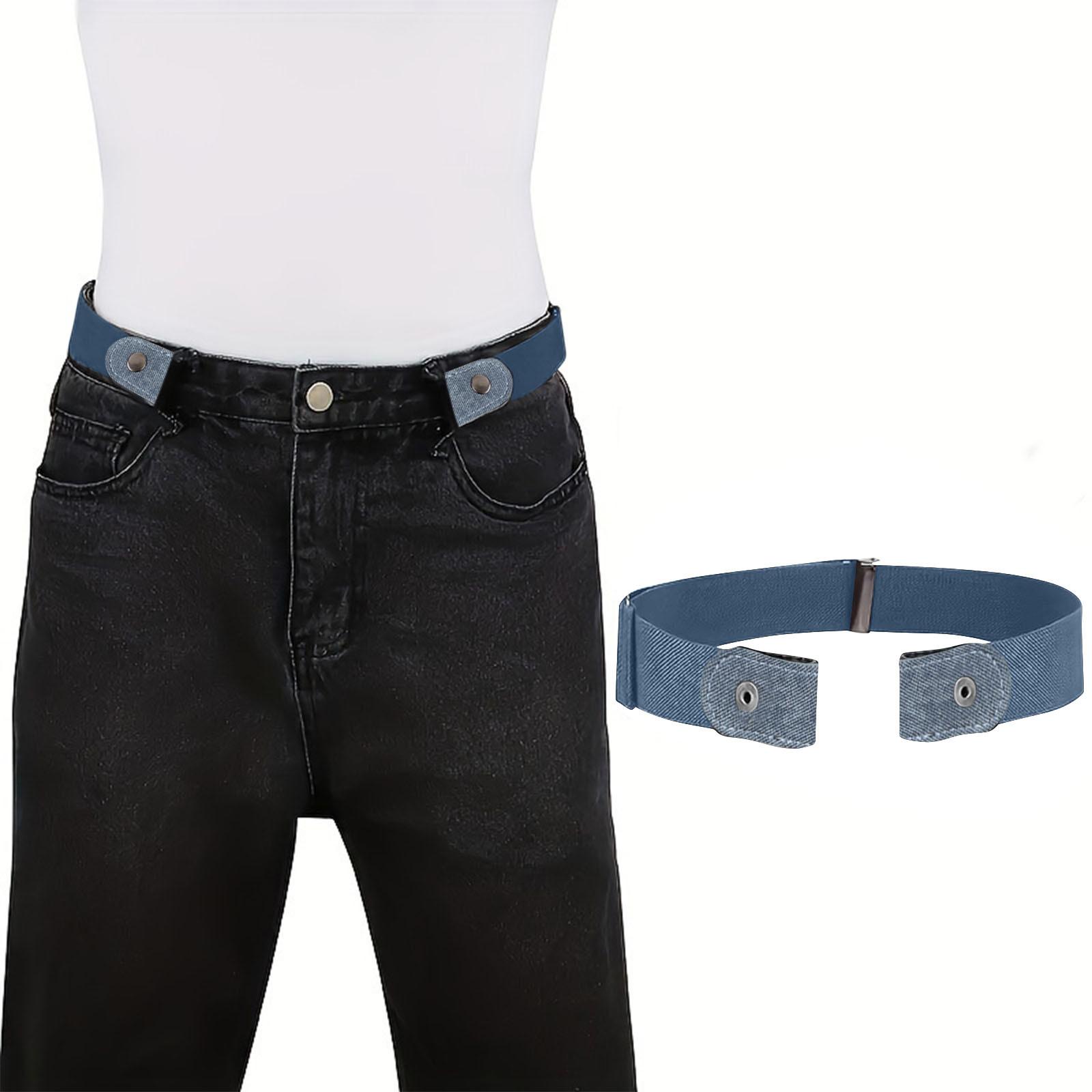 

Женский бесшовный эластичный пояс с декоративным поясом One Size синий