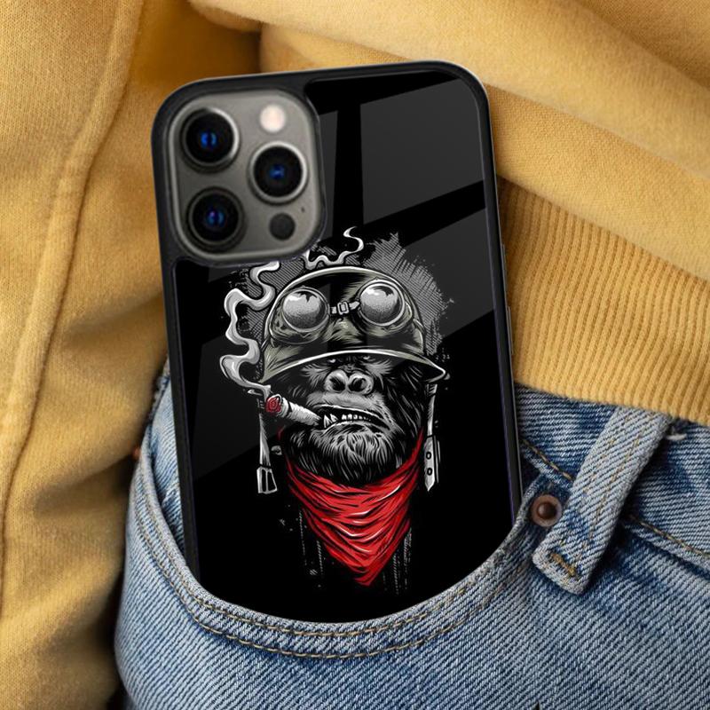 Cartoon Monkey Soft Phone Case for iPhone 17 Air 16e Pro Max 15 Pro 13 14 Plus 11 12 MagSafe Magnetic Coque