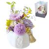 Lira Preserved Flower Arrangement, Yuka, Light Purple, for Offerings or Buddhist Services, Never Withers, Made In Japan