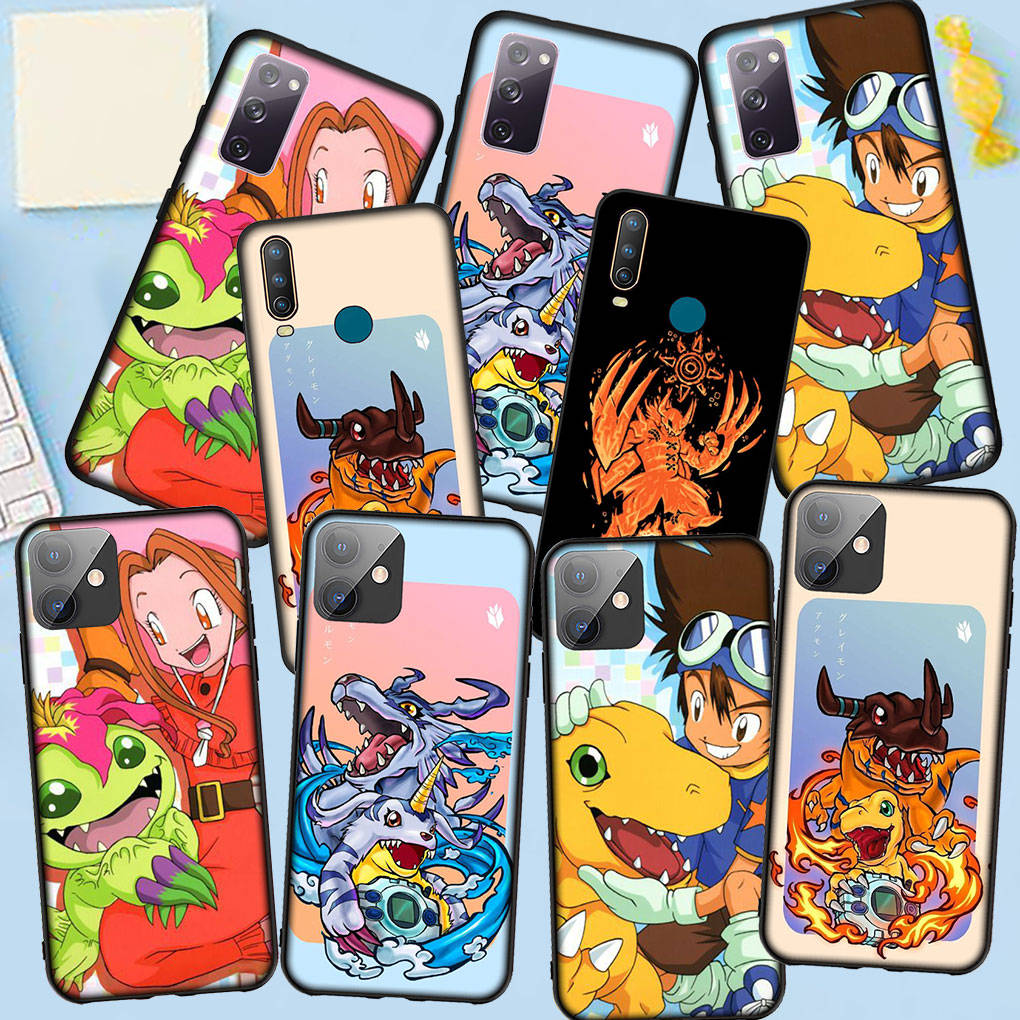 Case for Samsung Galaxy S24 S23 iPhone 16 15 14 Xiaomi Redmi Note 13 12 11 Plus 10 9 Pro Max X XR OPPO Huawei Digital Monster Digimon Adventure Cover
