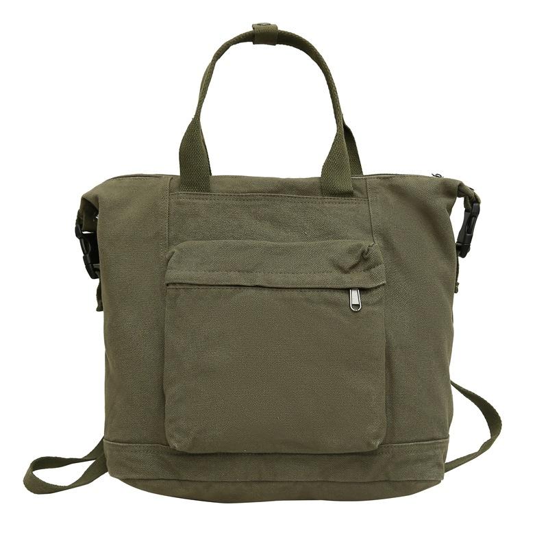 Schoolbag New Canvas Student School Bag Large Capacity Casual Versatile High School Student Handheld Backpack Personalized Washed Canvas Bag