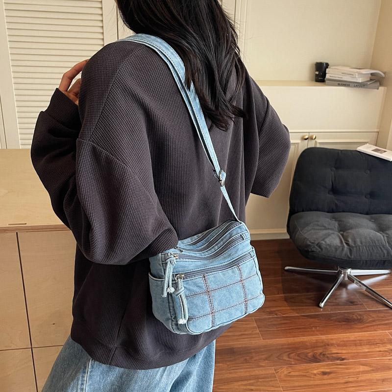 Shoulder Bag Women's Crossbody Bag Denim Small Square Bag