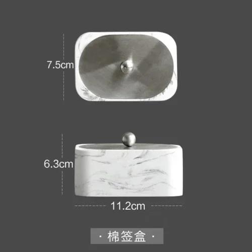 

Resin Marble Bathroom Wash Set Lotion Bottle Mouthwash Cup Cotton Swab Box Bathroom Tray Shampoo Soap Dispenser Bathroom Fixture
