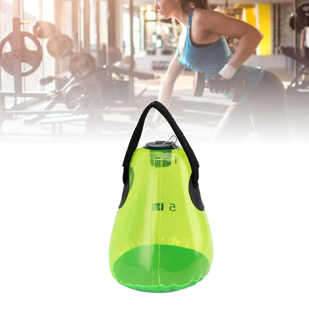 Water Kettlebell Inflatable with Air Pump Plastic Handle 10kg Capacity Water Weight Bag for Home Gym