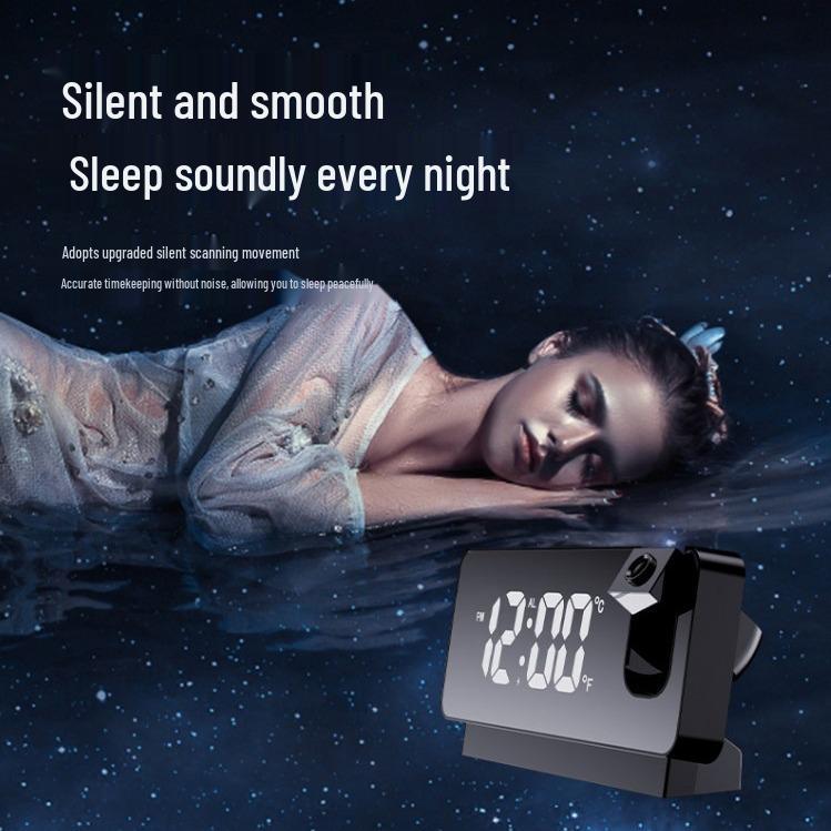 Multifunctional LED Projection Alarm Clock with Large Screen
