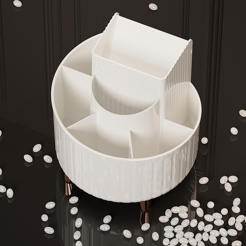360° Rotating Makeup Organizer,Dustproof Vanity Organizer for Brush Lipstick Skincare, Bathroom Countertop Makeup Holder