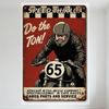 Vintage Metal Tin Sign Speed Thrill Motorcyclist 65 Motorcycle Cafe Races Parts Service Wall Decor for Bar Man Cave Home Art