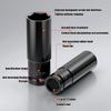 1/2" Drive Deep Impact Socket Set Drive Metric Wrench Black Socket Deep Impact Socket Pneumatic Wrench Head Tire Removal Tools