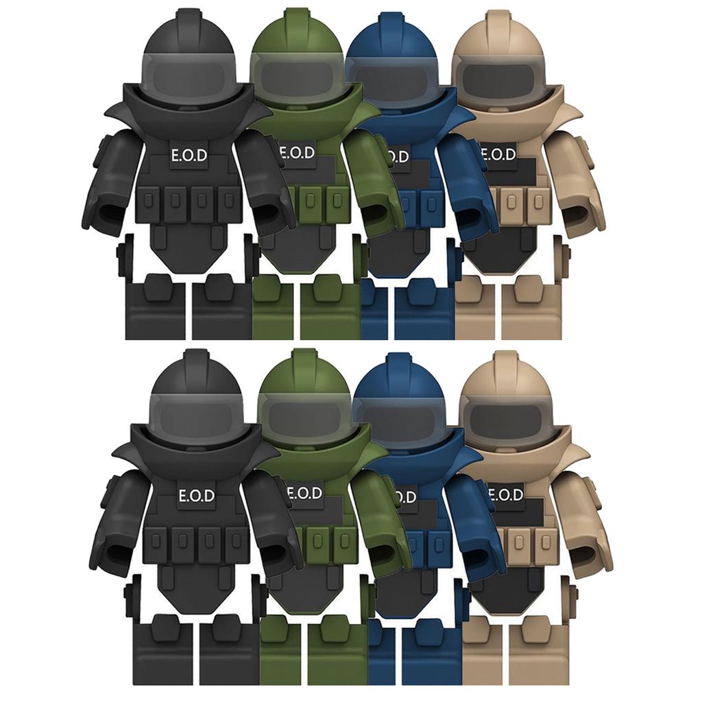 Contenedor Beige MOC Cajas de Armas Militares Ladrillos Accesorios Escena del Ejército WW2 Piezas de Bloques de Construcción Envío SWAT