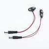 DC 5.5x2.1MM To 9V T I Type Clips Connector Buckle Connect Wires Black Red Cable Connection