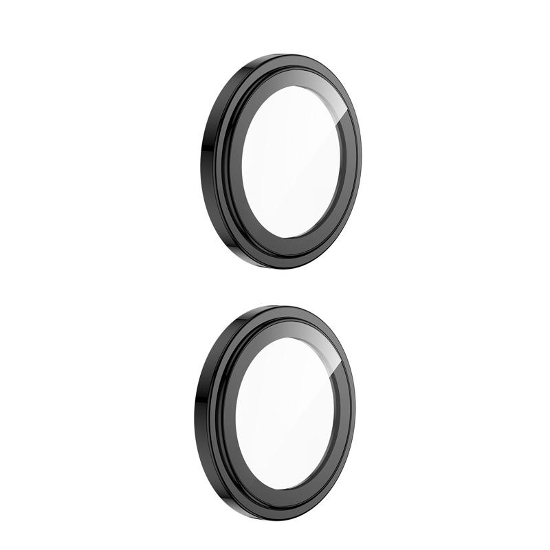 Inel Metalic Metalic pentru Obiectivul Camerei pentru iPhone 16 / 16 Plus Aluminiu LensCase Sticlă pe iPhone16 16+ Capac de Acoperire