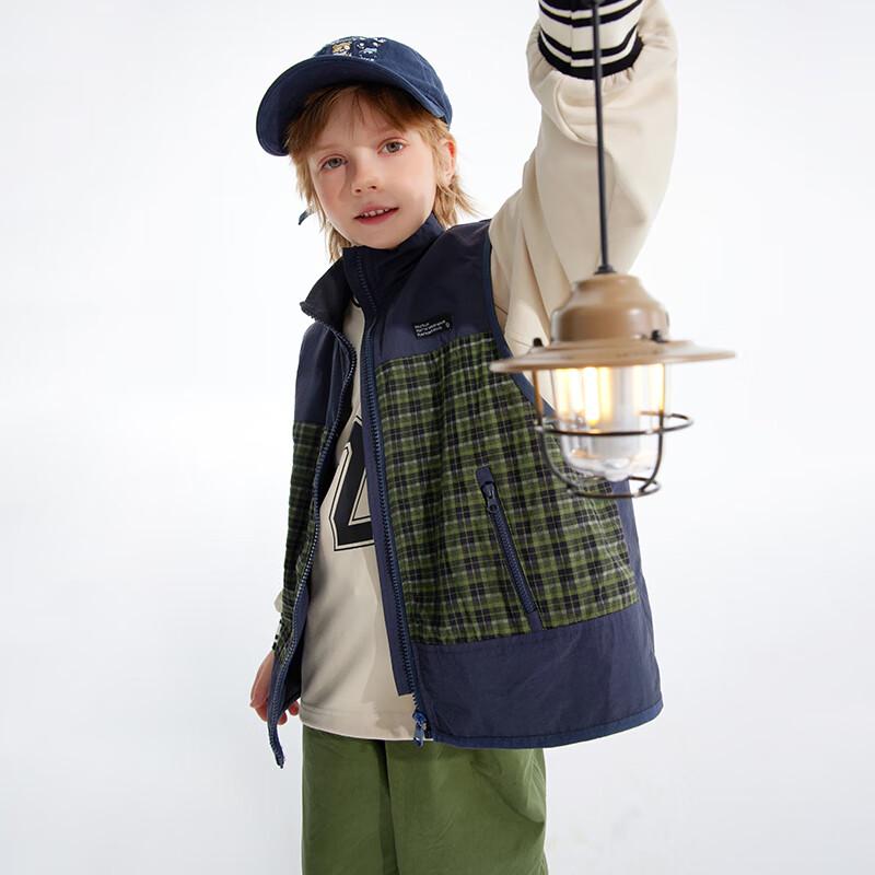 

Zhimu Boys Casual Outdoor Stand Collar Vest Jacket 110