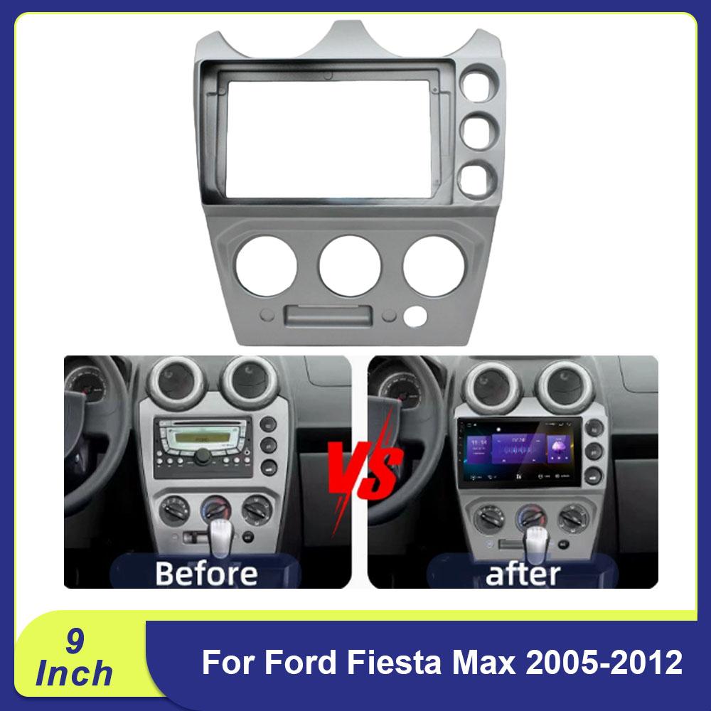 9 Inch Car Frame Fascia Adapter Android Radio Dash Fitting Panel Kit for Ford Fiesta Max 2005-2012