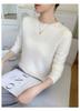 Women's Loose Cashmere Knit Base Layer Sweater - Plain Round Neck for Autumn/Winter
