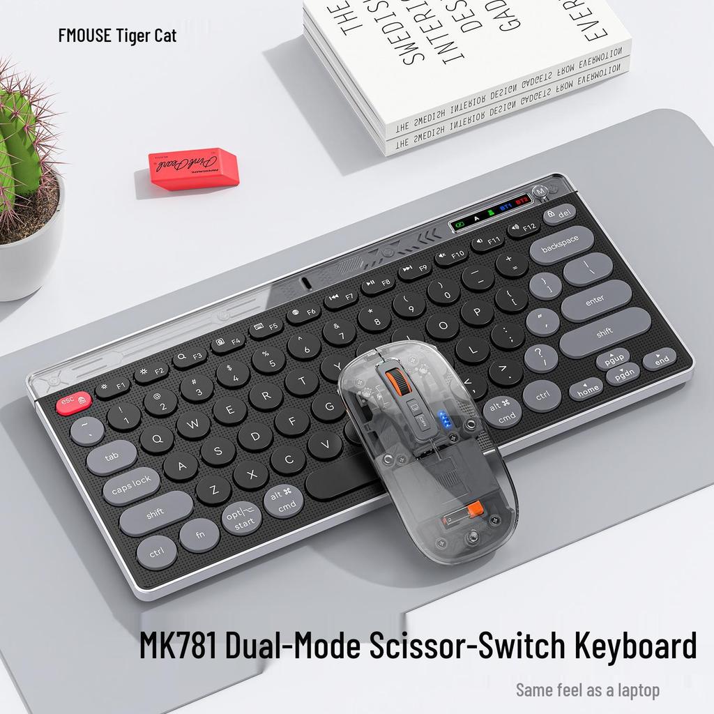 Rechargeable Universal Wireless Bluetooth Scissor-Switch Keyboard for Laptop, Desktop, Tablet, and Phone