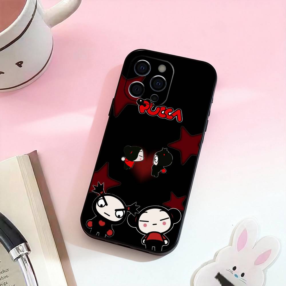Cute Cartoon-Pucca Phone Case For iPhone 17,16,15,14,13,12,11 Plus,Pro,Max,XS Silicone Soft Cover