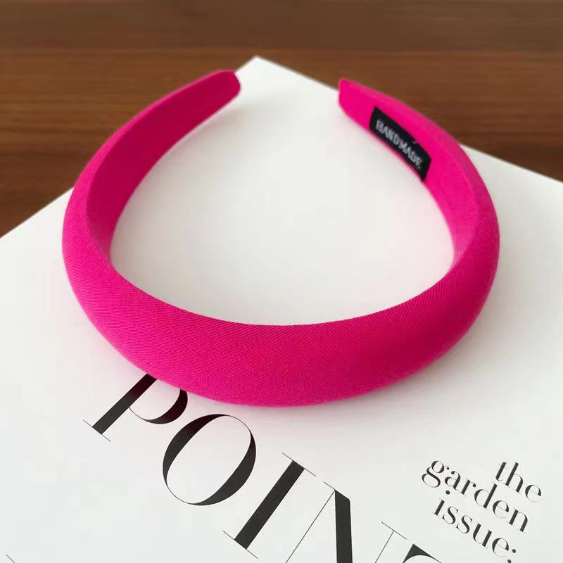 Korean Women's Autumn & Winter Face Wash Headband - High Skull Sponge Fabric, Simple Hair Accessories, Hairpin DIY