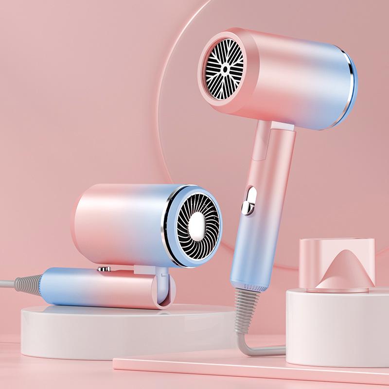 High-Power Negative Ion Folding Hair Dryer - Perfect for Home, Dormitory & Gifts