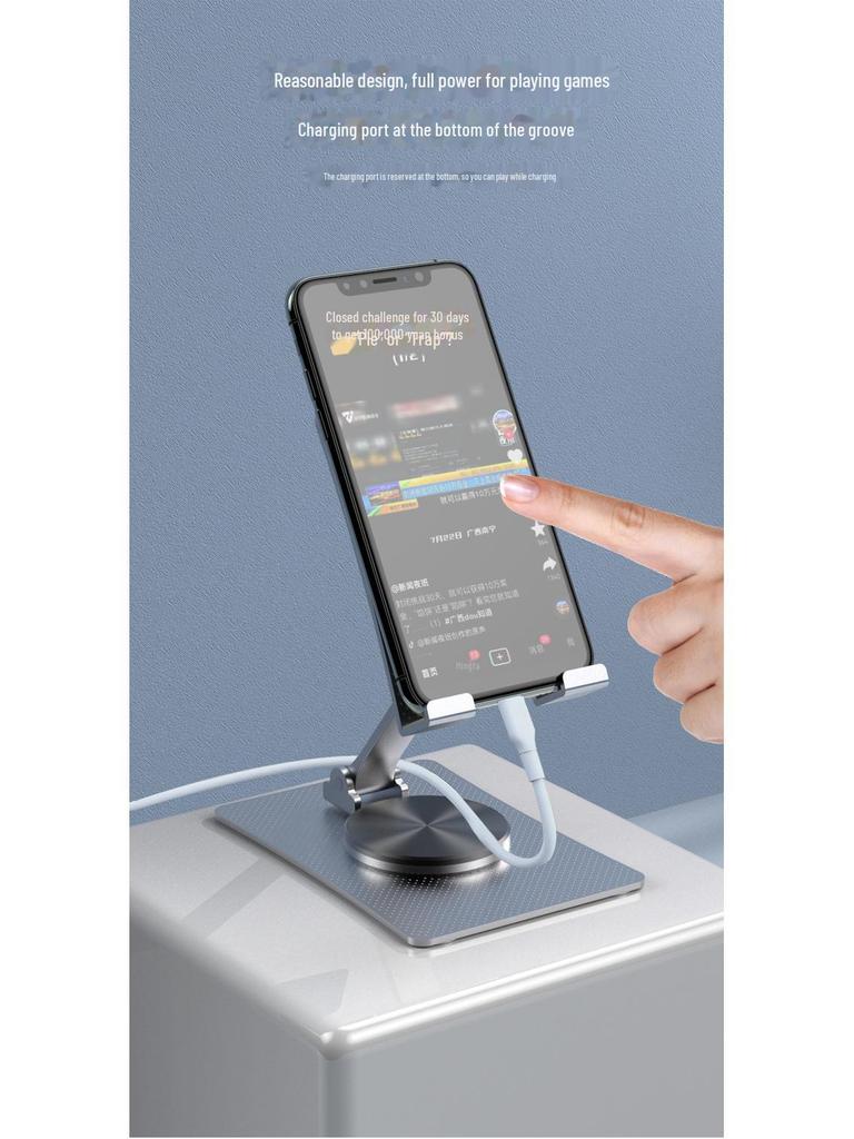 Multifunktionaler Handy- & Tablet-Ständer aus Aluminiumlegierung für den Desktop-Einsatz